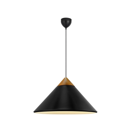 Lampa wisząca czarna z drewnianym akcentem Kinto NO2520083003 - Design for The People
